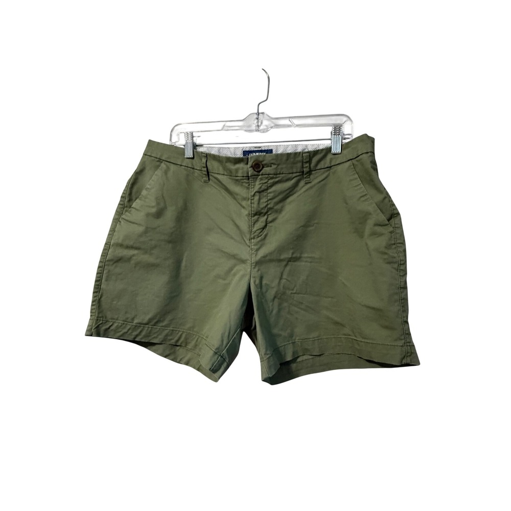 Old Navy Everyday Short Womens 14 Olive Green Chino Stretch Cotton Twill Casual